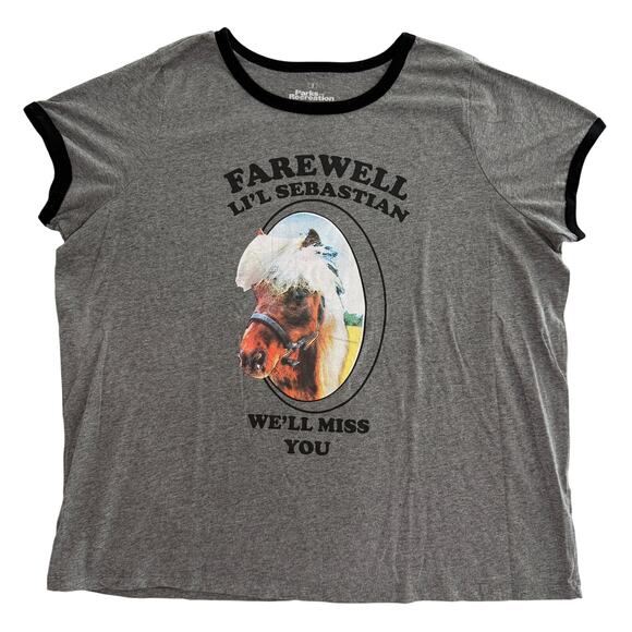 Parks & Recreation Farewell Li'l Sebastian T-Shirt Women's 2XL Comfy TV Series - Picture 1 of 6